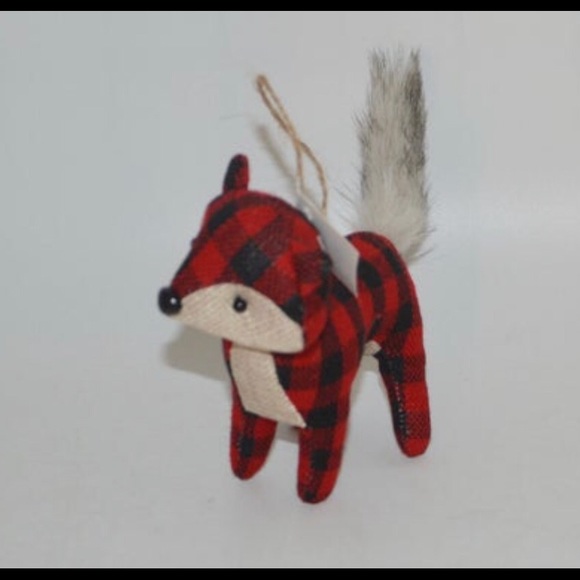 ✨HOST PICK✨ BUFFALO PLAID FOX CHRISTMAS ORNAMENT - Picture 2 of 4